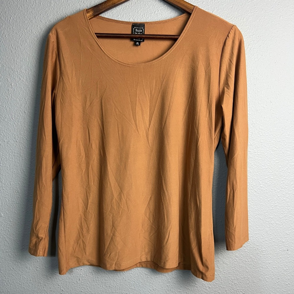 Suzie in the City Boutique Long Sleeve Top Basic Stretch Closet Staple Casual XL